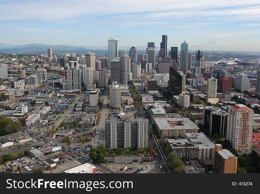 Seattle Downtown from the Space Needle