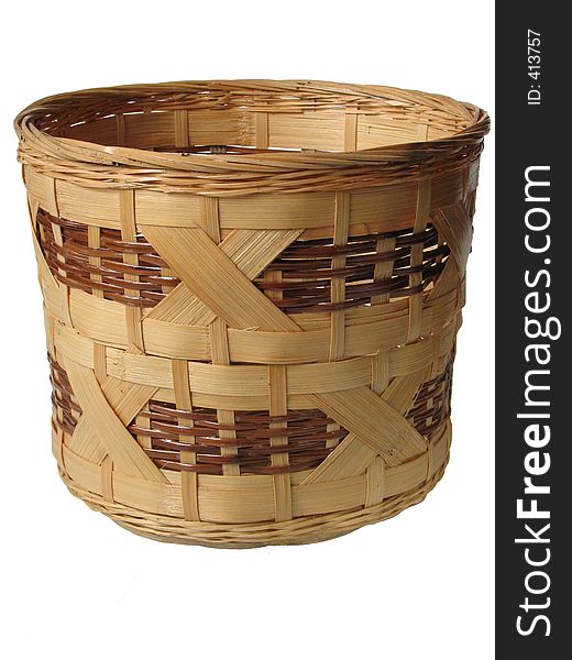 Decorative basket on white background