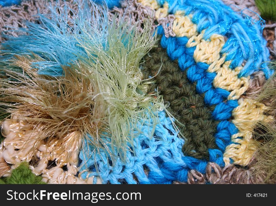 Freeform Crochet in Blue and Green