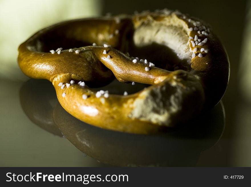 Close-up of a pretzel