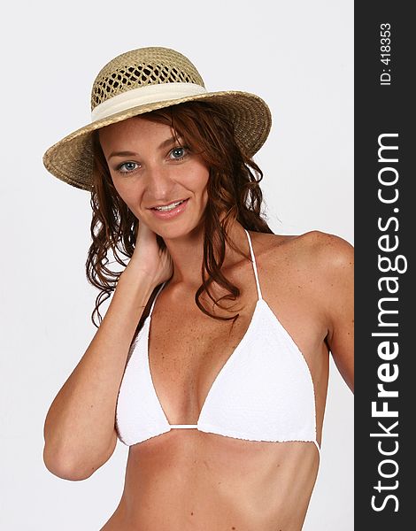 Woman standing in bikini