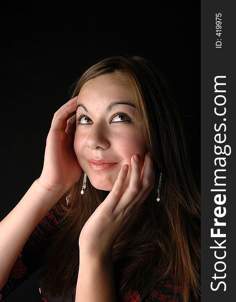 Studio portrait of a girl. Studio portrait of a girl