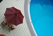 Swimming Pool And Umbrella In The Hotel Stock Photography Swimming Pool And Umbrella In The Hotel Stock Photography