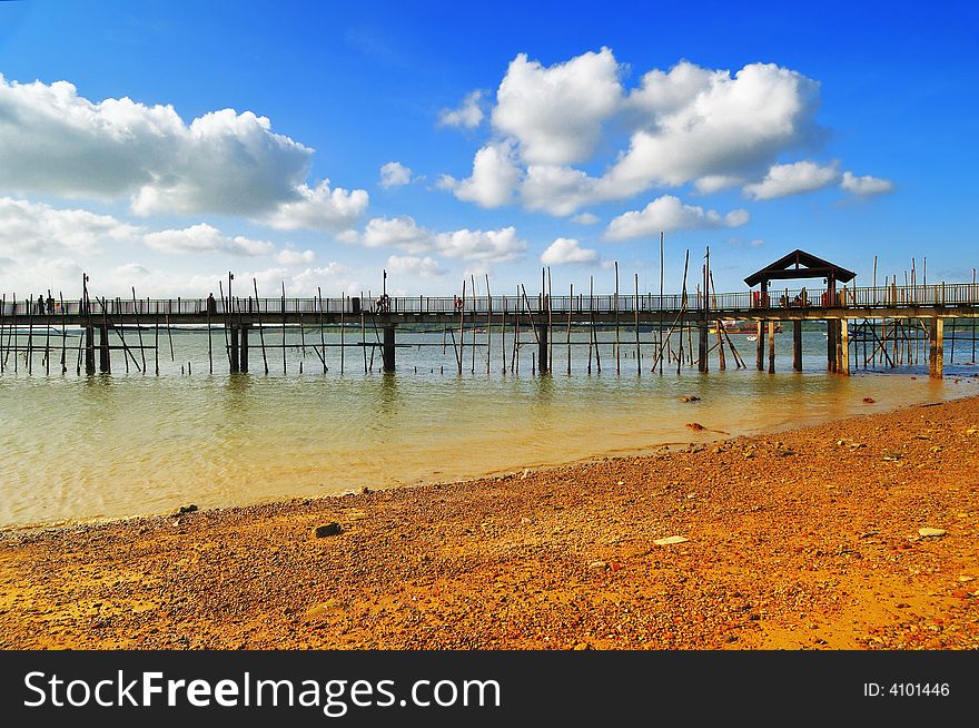 A beautiful landscape by the sea shore. A beautiful landscape by the sea shore