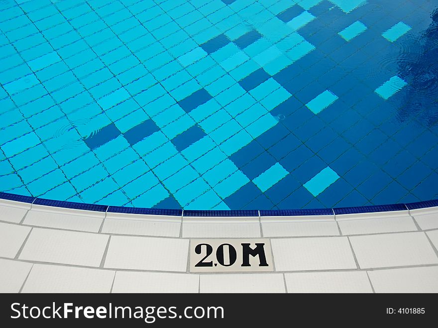 Swimming pool and marking in the hotels