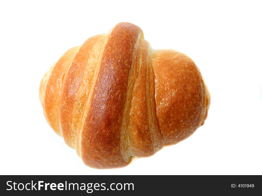 Croisant pastry in white isolated