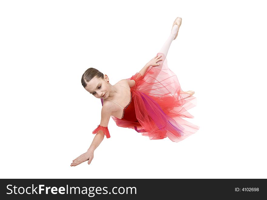 Cute young ballet dancer posing. Cute young ballet dancer posing