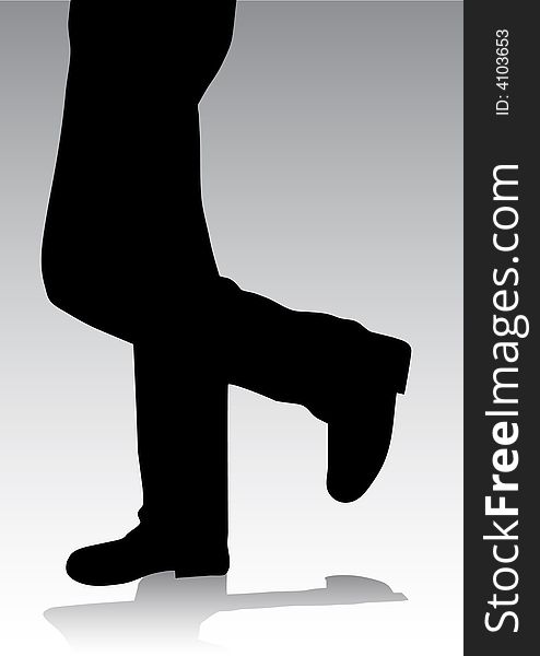 Legs silhouette  of business man
