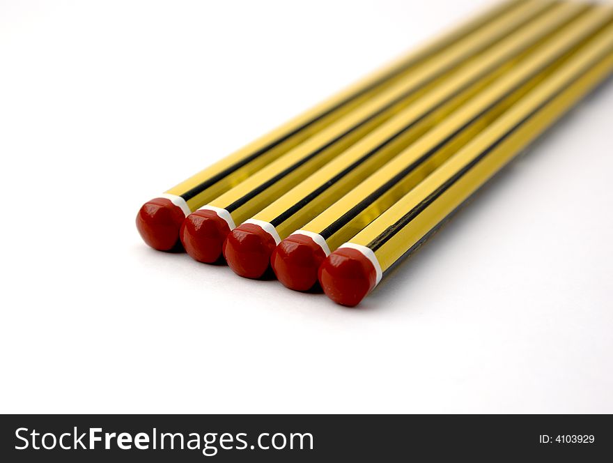 Group with pencils rear red