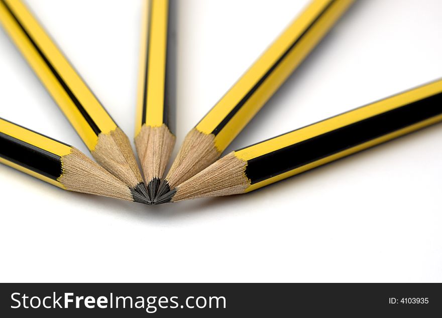 Group pencils touching the tips