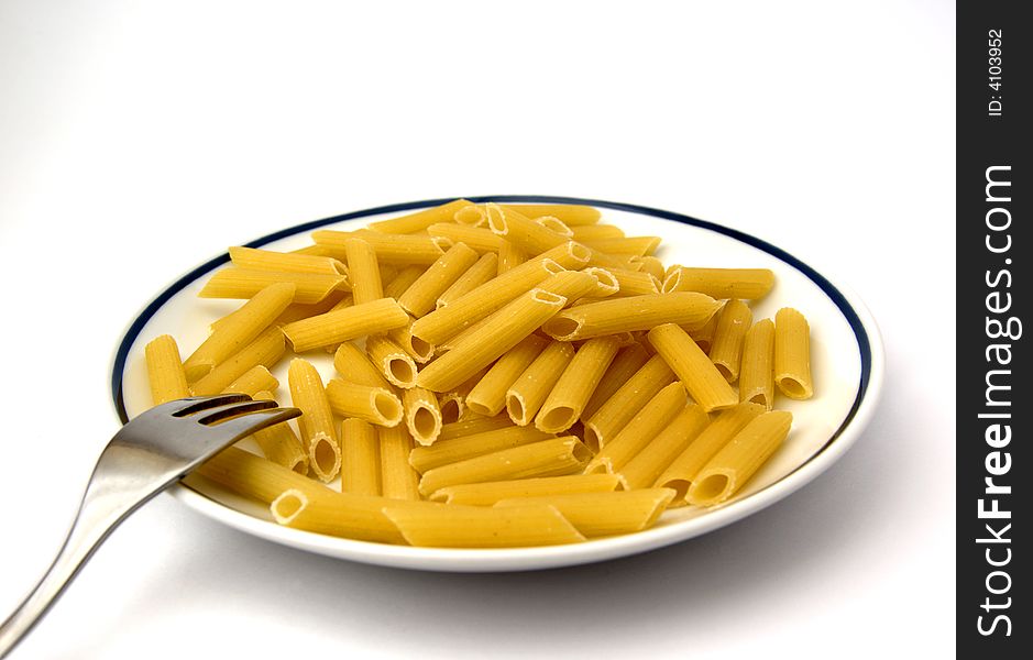 Pasta plate macaroni and fork. Pasta plate macaroni and fork