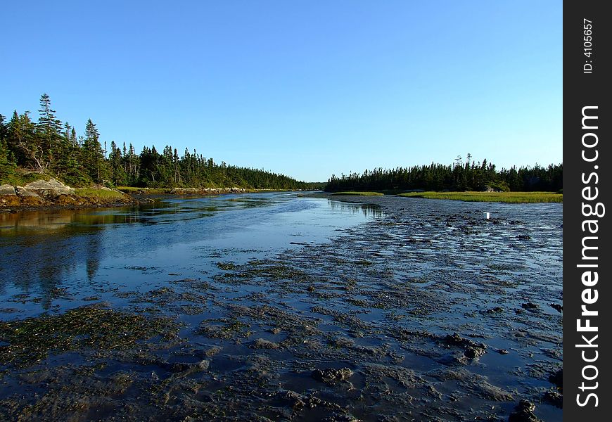 Coastal view on Cape Lahave Island. Lahave Islands Lunenburg County Nova Scotia Canada. Coastal view on Cape Lahave Island. Lahave Islands Lunenburg County Nova Scotia Canada