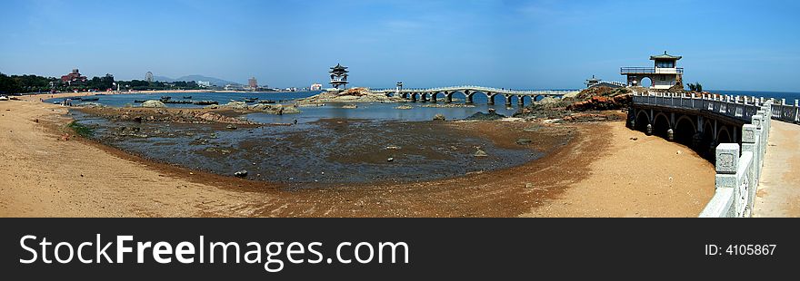 Bridge and Pavilion on the Sea