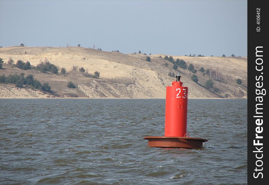 The sandy dune on the coast