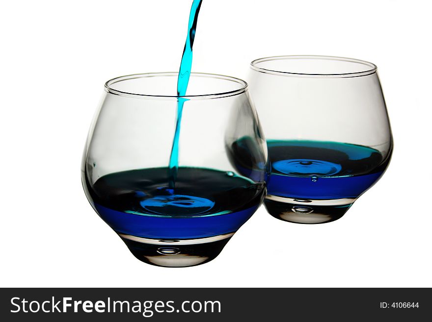 Two glasses with liquor