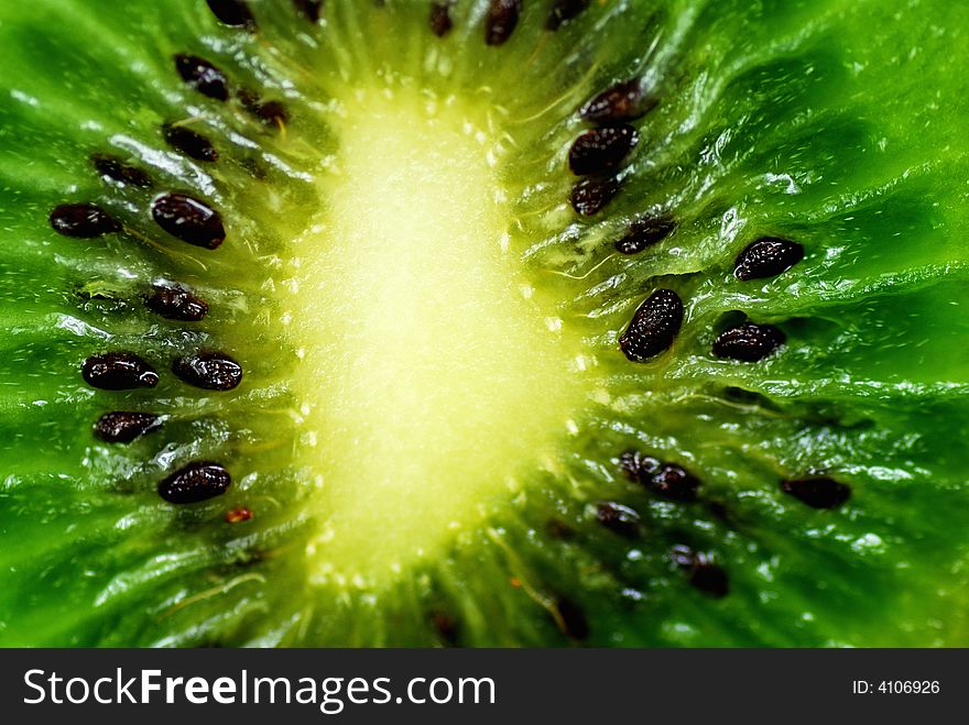 Close up shoot of a kiwi fruit. Close up shoot of a kiwi fruit