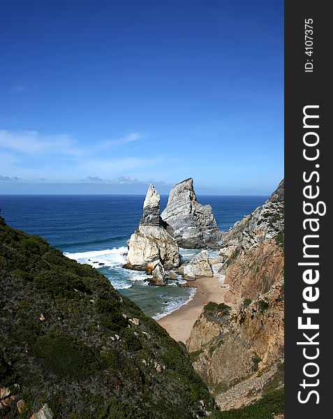 Portugues coastline, ursa's beach - wild landscape