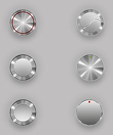 Metal Buttons Royalty Free Stock Photo Metal Buttons Royalty Free Stock Photo