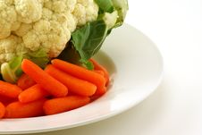 Cauliflower And Carrots Stock Images