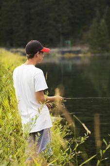 Boy Fishing Royalty Free Stock Image