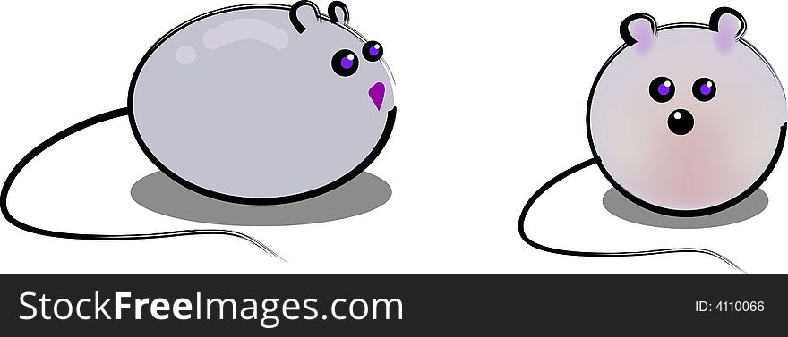 Vector illustration for a cartoon mouse. Vector illustration for a cartoon mouse