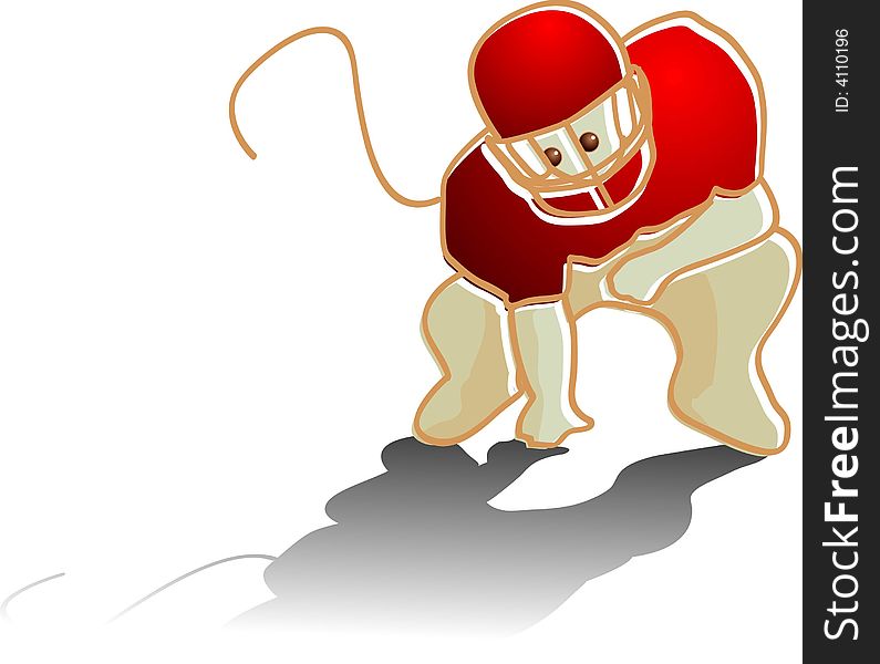 Vector illustration for a mouse as a football player