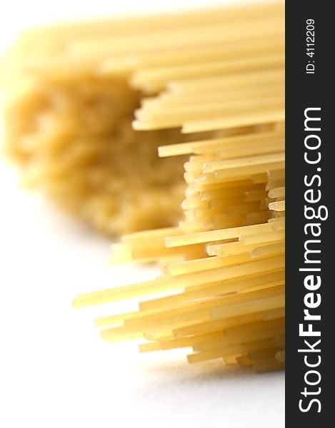 Close up of spaghetti sticks