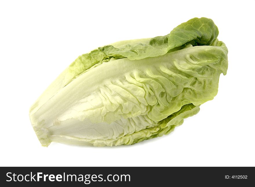 Super head of lettuce on a white background