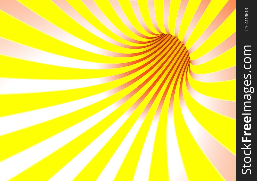 High resolution 3D render of pop-art sunrays coming from a tunnel. High resolution 3D render of pop-art sunrays coming from a tunnel