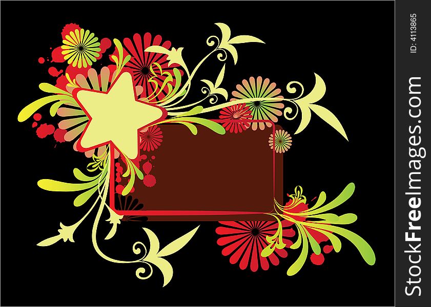 Vector ornament In flower style. Vector ornament In flower style