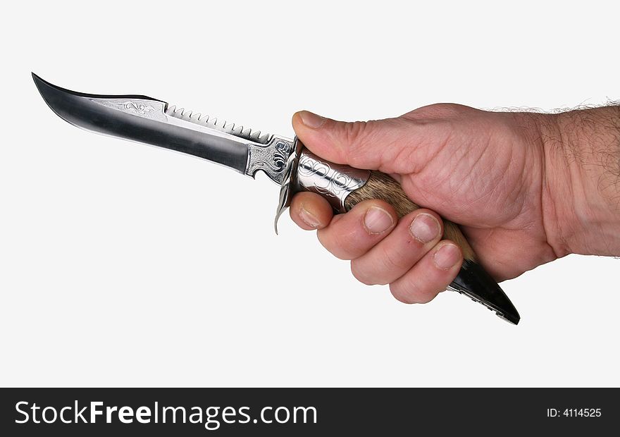 Knife on a white background