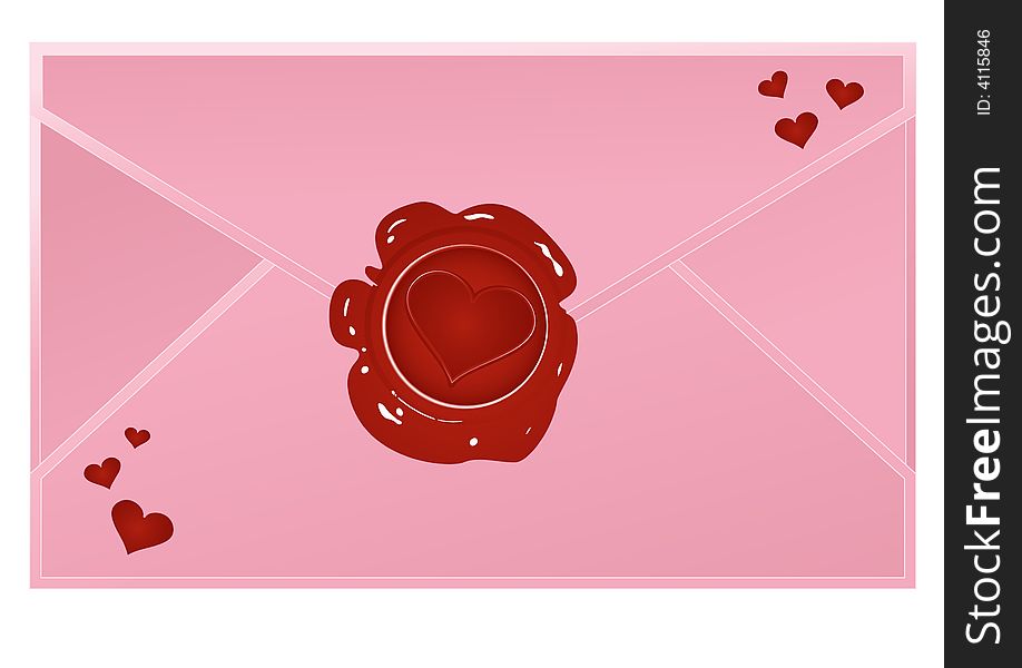 Love letter, vector illustration, EPS file included. Love letter, vector illustration, EPS file included