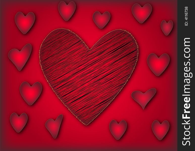Abstract Valentine background whit some heart. Abstract Valentine background whit some heart