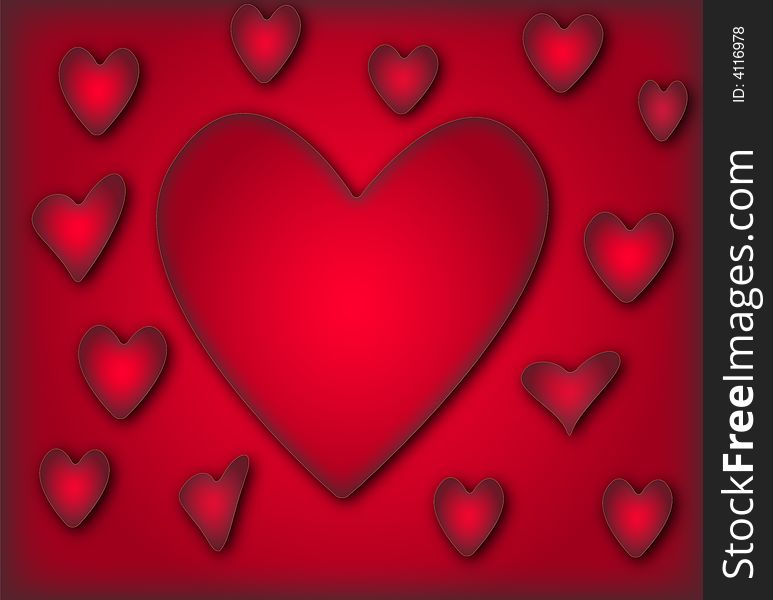Abstract Valentine background whit some heart. Abstract Valentine background whit some heart