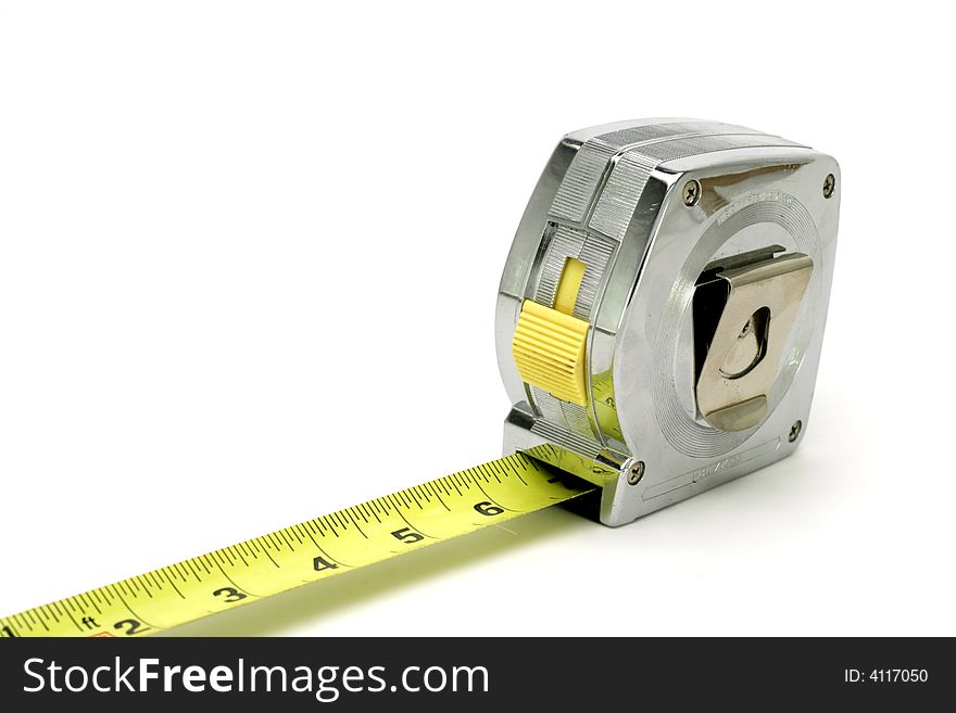 Isolated shot of a tape measure. Isolated shot of a tape measure.