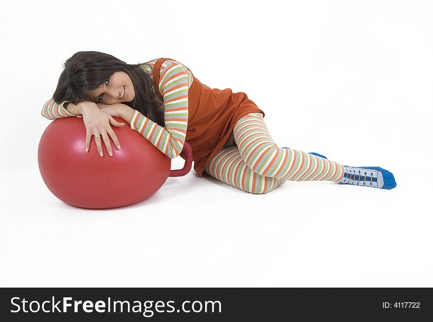 Girl With Training Ball