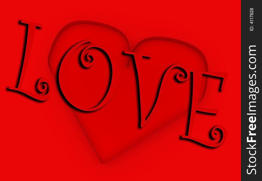 An image of a heart symbol, with the word love on it. It would be good for romantic concepts and Valentines day. An image of a heart symbol, with the word love on it. It would be good for romantic concepts and Valentines day.