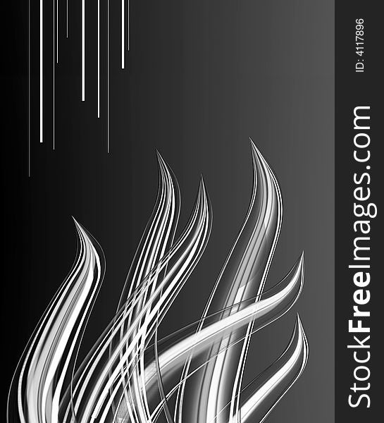 Black & white abstract background, with 3d shapes. Black & white abstract background, with 3d shapes.
