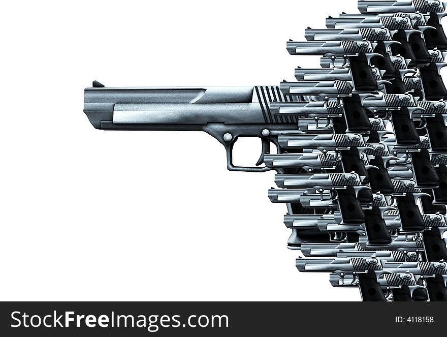 An image of lots of guns, a good concept for criminal concepts.