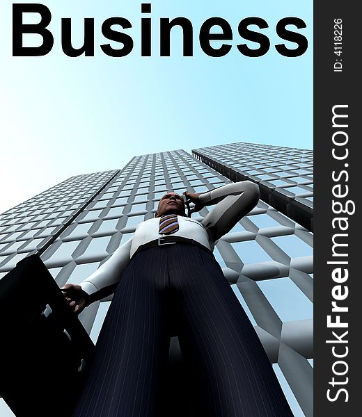Business Man Standing In Front Of A Building 11
