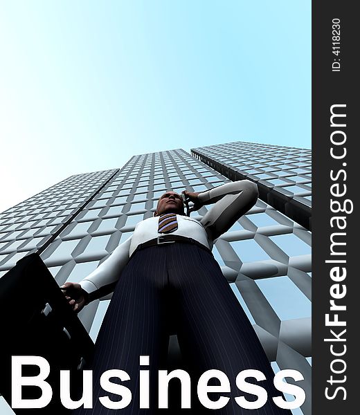 Business Man Standing In Front Of A Building 12