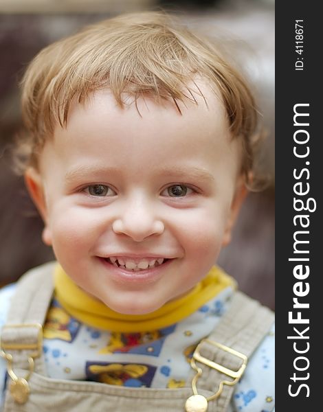 Baby boy child smiling positive over light background