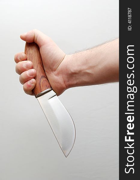 A knife in a hand