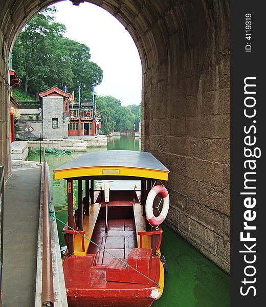 A Boat in the Summer Palace of Beijing