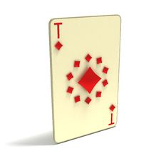 Playing Card: Ace Of Clubs As 11 Spots. 3D Playing Royalty Free Stock Photo
