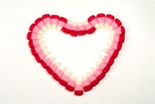 Candy Corns In Heart Shape 02 Stock Images Candy Corns In Heart Shape 02 Stock Images