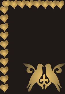 Loving Birds And Hearts Royalty Free Stock Photos Loving Birds And Hearts Royalty Free Stock Photos