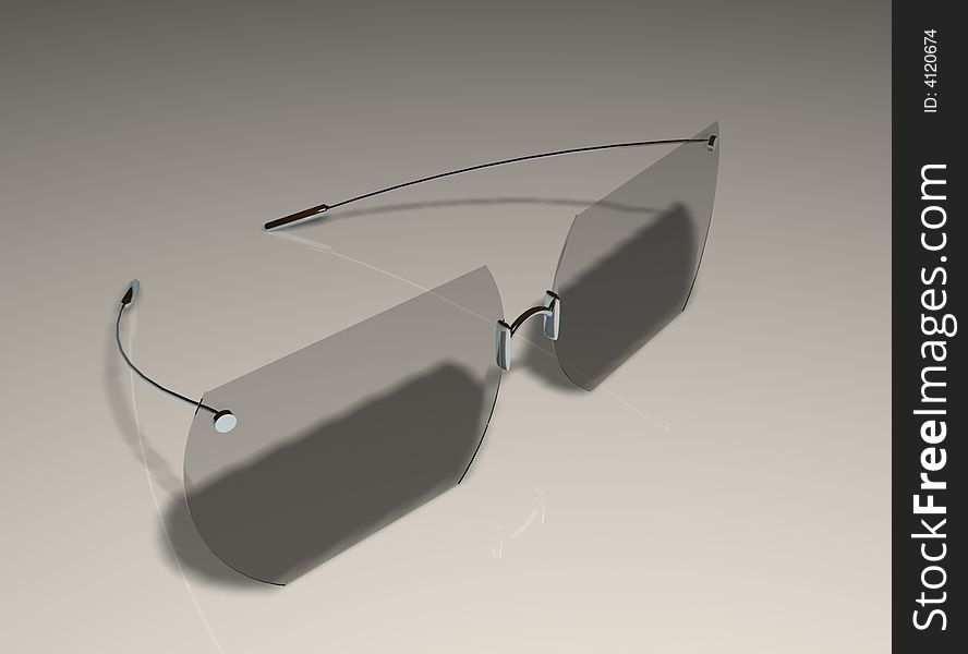 Some glasses,maybe sunglasses with metal frames