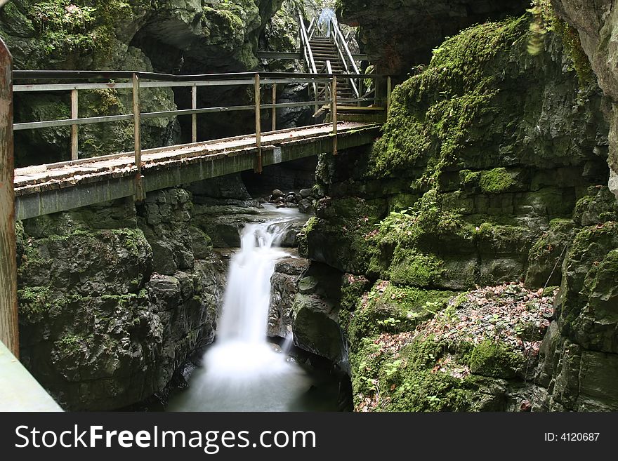 Nature landscape, streaming spring creek