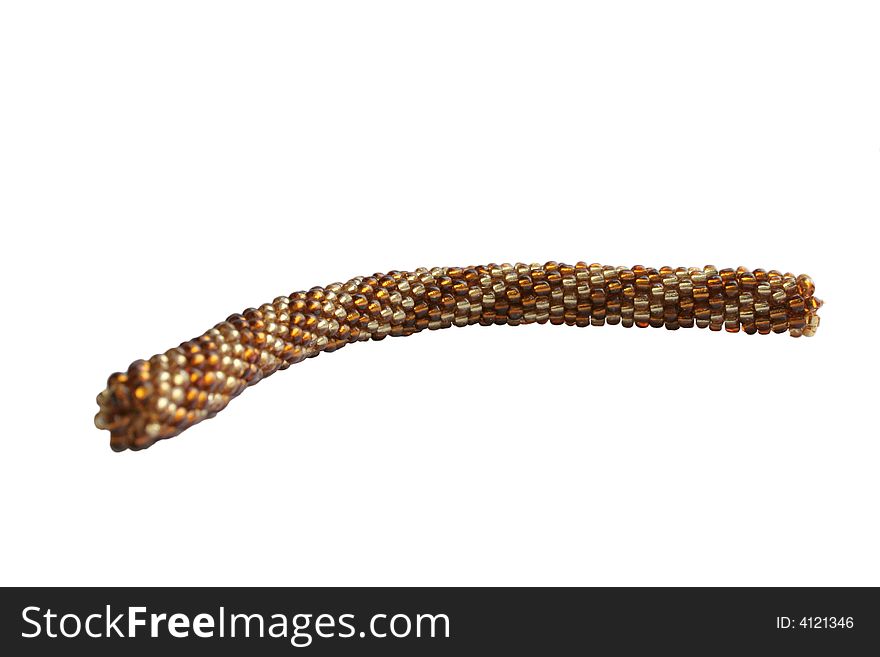 Bracelet - snake from a brown beads. Bracelet - snake from a brown beads